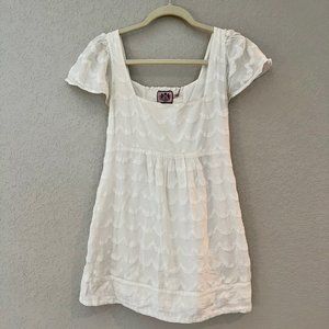 Vintage Juicy Couture White Scalloped Tunic Top